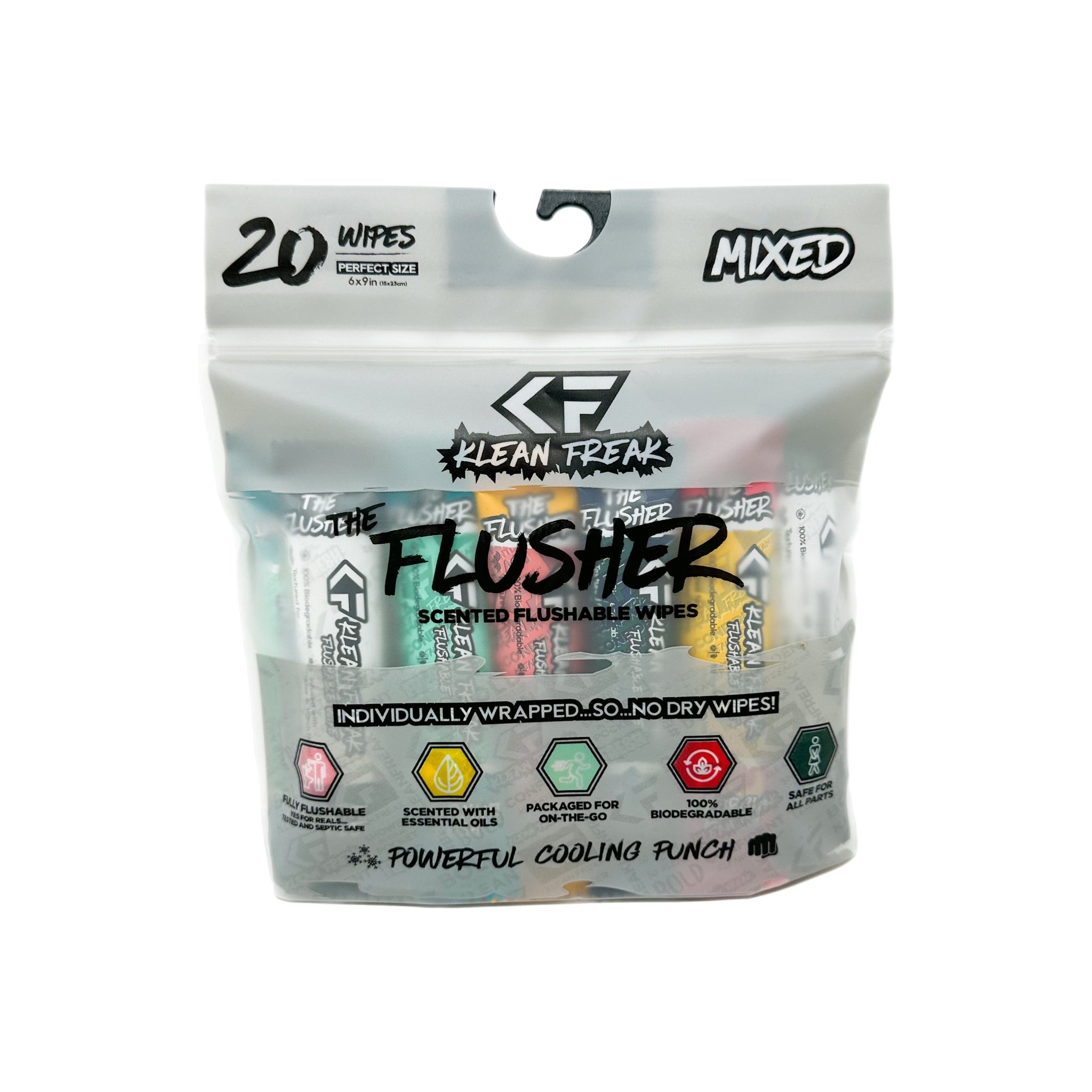 The Flusher 20 Pack - Flushable Wipes