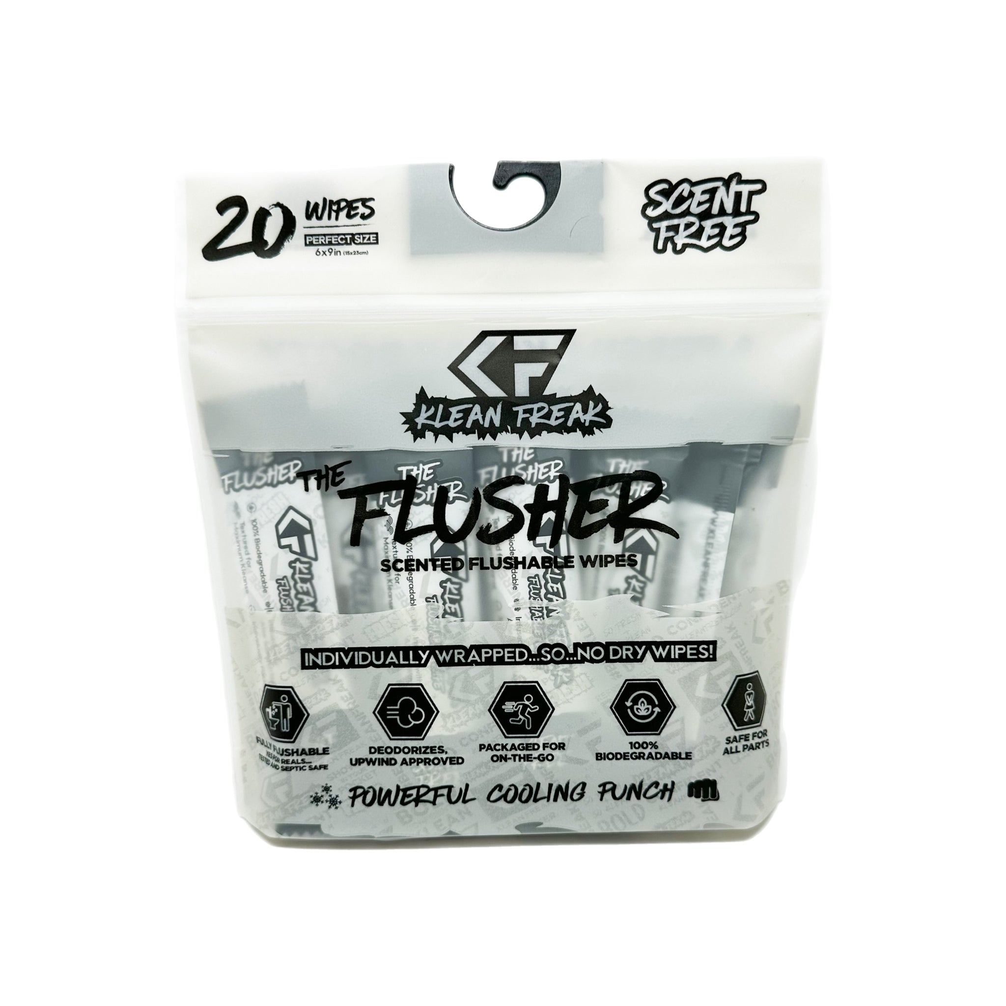 The Flusher 20 Pack - Flushable Wipes